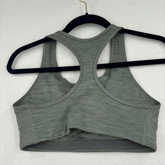 Nike Dri-Fit Sports Bra Women's Size M Racerback Gray Heather Padded - Picture 3 of 4